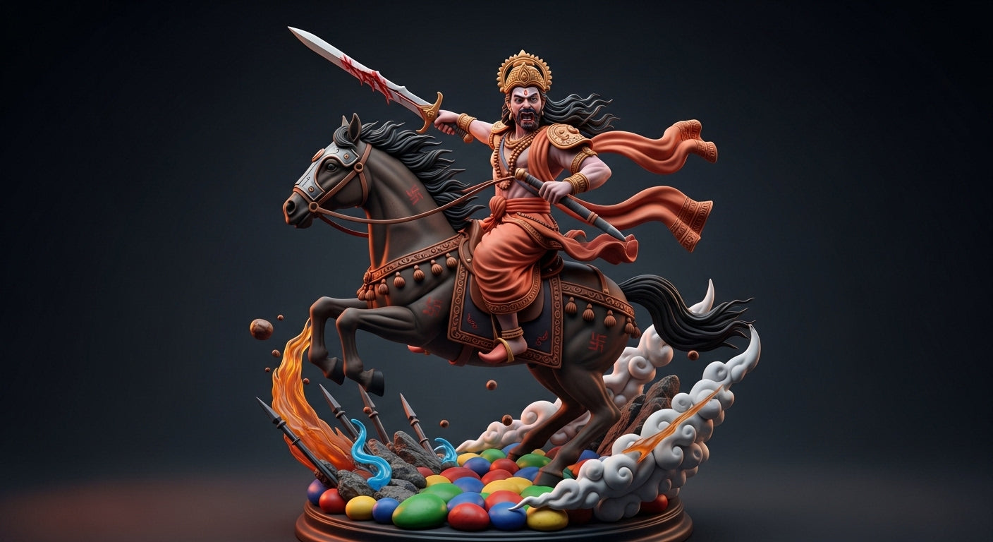 ⚔️ Veer Maharana 3D Sculpture – Handcrafted Tribute to the Spirit of Rajput Valor 🏇🔥