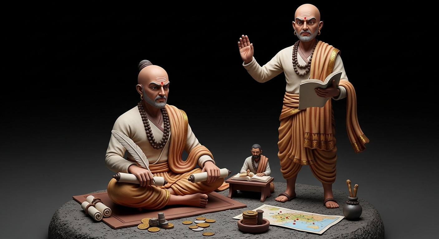 📜 Master Strategist 3D Sculpture – Acharya Chanakya, The Legendary Philosopher & Visionary 🌿✨